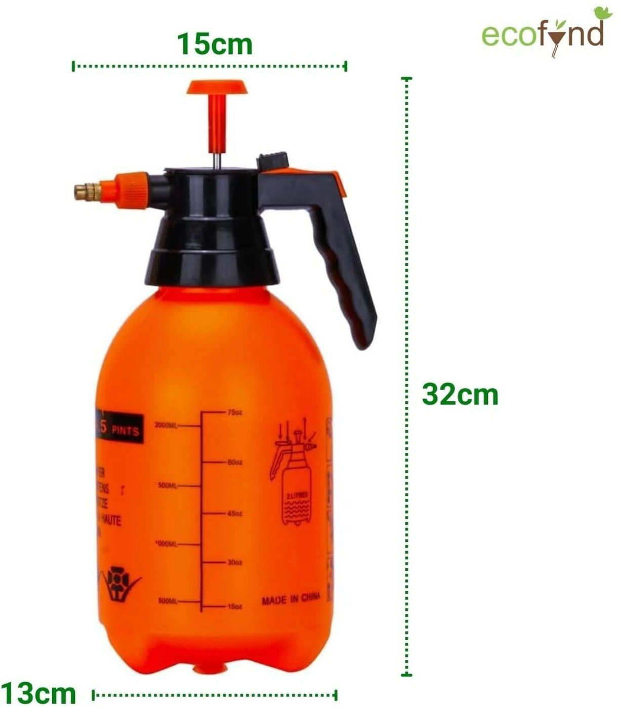 Udghosh Creation Bottle Pump for Shower for Plants & Flowers | Spray Bottles for Lawn Herbicides 2 L Hand Held Sprayer - Image 2